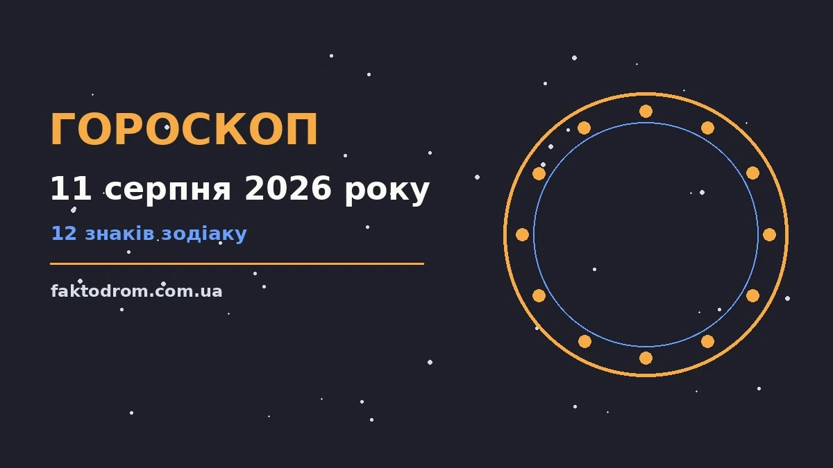 Гороскоп на 11 серпня 2026 року: поради для кожного знака про настрій, справи та гроші