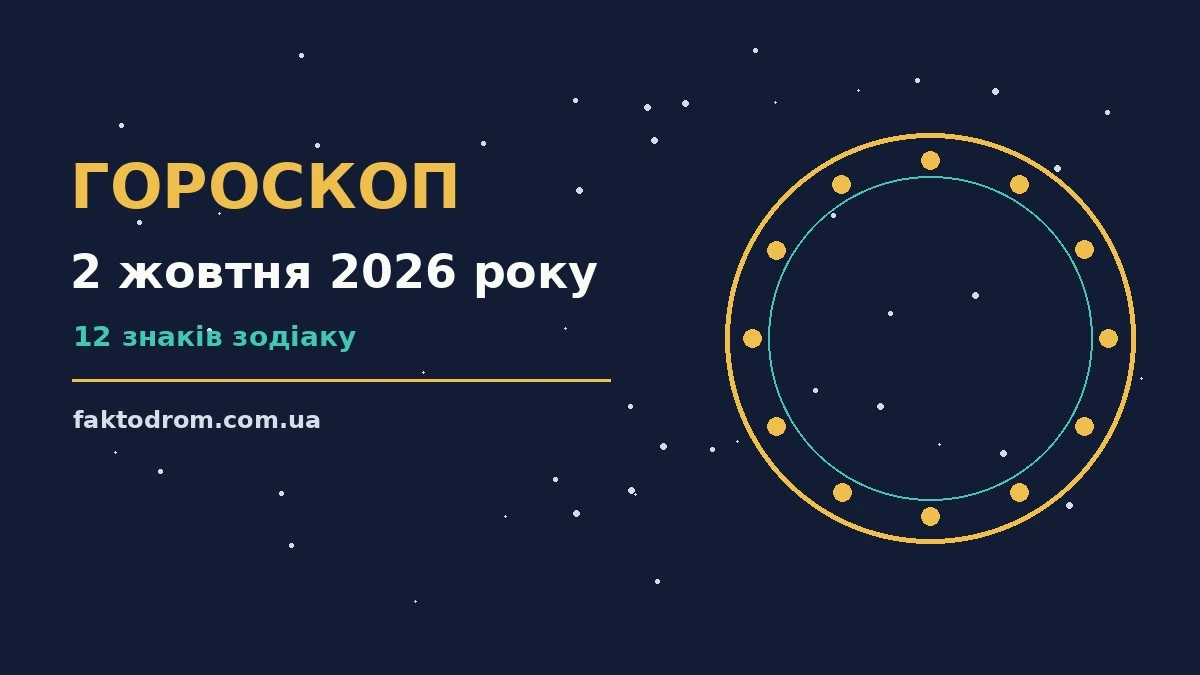 Гороскоп на 2 жовтня 2026 року: поради для кожного знака про настрій, справи та гроші