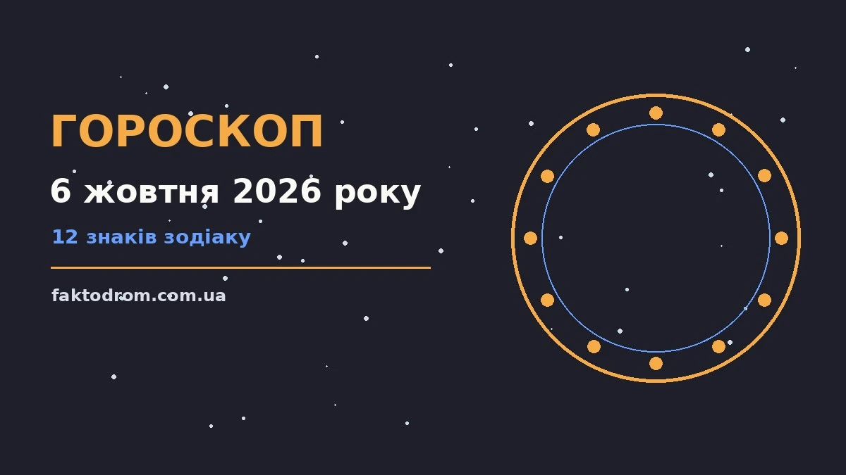 Гороскоп на 6 жовтня 2026 року: поради для кожного знака про настрій, справи та гроші