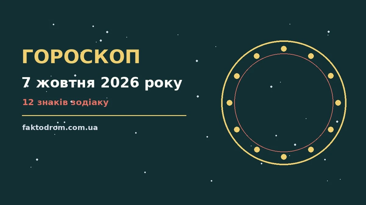 Гороскоп на 7 жовтня 2026 року: поради для кожного знака про настрій, справи та гроші